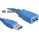 Kab USB3.0 Male-Female 3m Hosszabbító Delock 82540