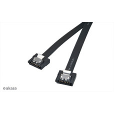 Akasa Sata3 Proslim kábel 15cm klip feke