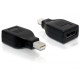 DELOCK Átalakító mini Displayport 1.2 male to Displayport female, fekete