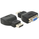 DELOCK Átalakító Displayport 1.1 male to VGA 15 pin female, fekete