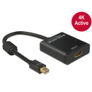 DELOCK Átalakító mini Displayport 1.2 male to HDMI female 4K aktív, fekete