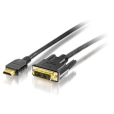 Equip 119322 HDMI - DVI kábel, aranyozott, 2m