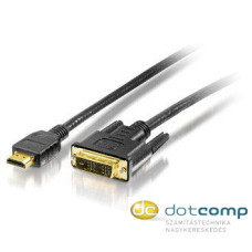 Equip 119323 HDMI - DVI kábel, aranyozott, 3m