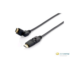 Equip 119361 HDMI kábel 1.4 apa/apa, aranyozott, 1m, forgatható csatlakozókkal