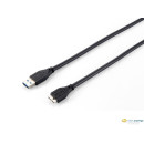 Equip 128397 USB 3.0 A-microB 10pin kábel, apa/apa, duplán árnyékolt, 2m