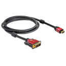 DELOCK kábel HDMI male to DVI male, 2m