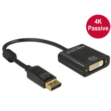 DELOCK Átalakító Displayport 1.2 male to DVI female 4K passzív, fekete