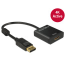 DELOCK Átalakító Displayport 1.2 male to HDMI female 4K aktív, fekete