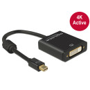 DELOCK Átalakító mini Displayport 1.2 male to DVI female 4K aktív, fekete