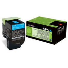 Lexmark CX310/410/510 Cyan (802HC) lézertoner, eredeti 3K / 80C2HC0