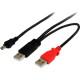 STARTECH - USB3 BASED 6FT USB Y CABLE FOR HARD DRIVE