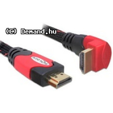 Kab Mon HDMI - HDMI with Eth. 90 fok A-A 3m Delock 82687