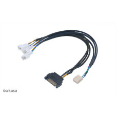 Akasa Flexa FP3S - SATA - 3x 4pin PWM ventilátor kábel - 30cm - AK-CBFA06-30