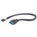 Gembird 9-pin USB 2.0 to 19-pin USB 3.0 internal header cable CC-U3U2-01