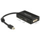 Delock Adapter mini Displayport 1.1-dugós csatlakozó  Displayport / HDMI / DVI passzív fekete 62623