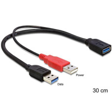 Delock USB 3.0-A anya  USB 3.0-A apa + USB 2.0-A apa kábel 83176