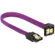 Delock SATA cable 6 Gb/s 20 cm down / straight metal purple Premium 83694