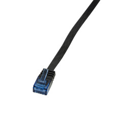 LogiLink CAT6 U/UTP Flat Patch Cable SlimLine AWG32 black 1,00m CF2033U