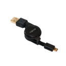 LogiLink USB Micro-B apa - USB A apa felcsévélhető kábel CU0090