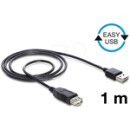 Delock EASY-USB 2.0 -A apa  USB 2.0-A anya hosszabbító kábel, 1 m 83370