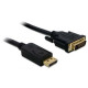 Delock kábel, DisplayPort- DVI 24+1 M/M, 1m 82590