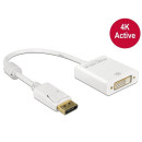 Delock Adapter Displayport 1.2 male  DVI female 4K Active white 62600