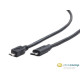 Gembird USB 2.0 micro BM cable to type-C (micro BM/CM), 1m, black CCP-USB2-MBMCM-1M