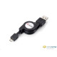 Equip micro USB 2.0 cable AM - MBM5P 1m black, retractable 128595