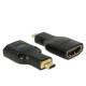 Delock adapter HDMI Micro-D(M)-HDMI(F) High Speed HDMI with Ethernet 4k 65664