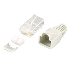 LogiLink RJ45 csatlakozódugasz, árnyékolt Cat6 szürke 100db MP0021