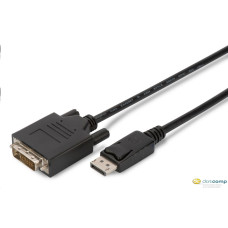 ASSMANN Displayport 1.1a Adapter Cable DP M(plug)/DVI-D (24+1) M(plug) 1m black AK-340301-010-S