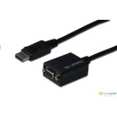 ASSMANN Displayport 1.1a Adapter Cable DP M (plug)/DSUB15 F (jack) 0,15m black AK-340410-001-S