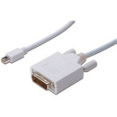 ASSMANN Displayport 1.1a Adapter Cable miniDP M (plug)/DVI-D (24+1) M (plug) 1m AK-340305-010-W OEM