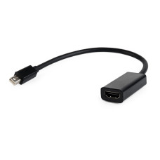 Gembird adapter mini displayport 1.1-HDMI, on cable, black A-MDPM-HDMIF-02