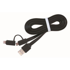 Gembird USB charging combo cable (Lightning 8-pin/Micro USB), 1m, black CC-USB2-AMLM2-1M