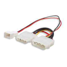 DELOCK Tápkábel Molex 3pin female - 2x Molex 3pin male (fan) (89343)