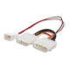 DELOCK Tápkábel Molex 3pin female - 2x Molex 3pin male (fan) (89343)