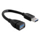 DELOCK USB3.0-A 15cm hosszabbító (male/female) (82776)