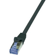 RJ45 Hálózati csatlakozókábel, CAT 6A S/FTP [1x RJ45 dugó - 1x RJ45 dugó] 7,5 m, fekete LogiLink