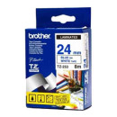 BROTHER TZE-253 LAMINATED TAPE 24MM 8M BLUE ON WHITE