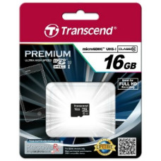 Transcend Micro SDHC 16GB Class 10 UHS-I  memóriakártya TS16GUSDCU1