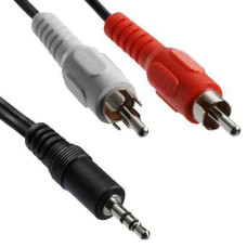 VALUE Kábel Audio 3,5mm Jack - 2xRCA  M/F      0,2m