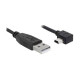 DELOCK Cable USB 2.0-A male - USB mini-B 5pin male angled 0,5m (82680)