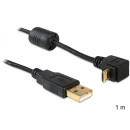 DELOCK Cable USB-A male  USB micro-B male angled 90° up / down 1m