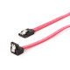 Gembird Serial ATA III 50 cm Data Cable with 90 degree bent, metal clips, red CC-SATAM-DATA90