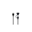 Lightning-Micro USB Ozaki OT225BK O!tool-Combo Cable BK