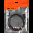 CANYON Micro USB cable, 1M, Black CNE-USBM1B