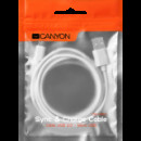 CANYON Micro USB cable, 1M, White CNE-USBM1W