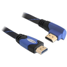 Delock High Speed HDMI-kábel típusú Ethernet – HDMI A dugós  HDMI A dugós derékszögű 4K 2 m 82956