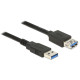 Delock Extension cable USB 3.0 Type-A male  USB 3.0 Type-A female 0.5m black 85053